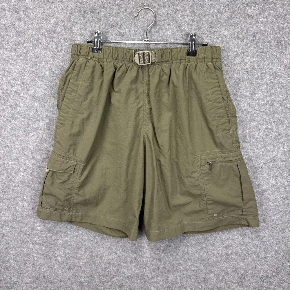 Columbia Mens Olive Green Nylon Cargo Hiking Shorts Size S‎ 9 Inseam AM4468